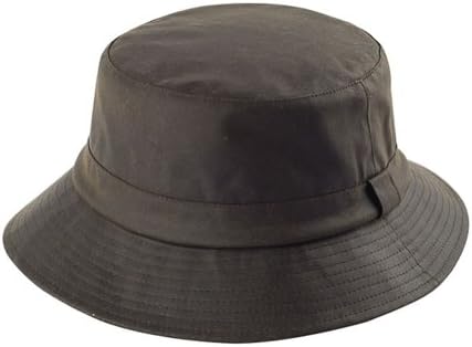 MCap WAXED COTTON CANVAS BUCKET HAT, Olive X-Large