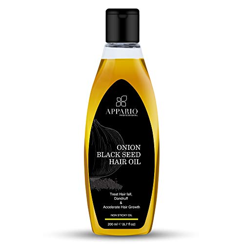 Appario Onion Black Seed Hair Oil 6.7 Ounce Natural Hair Care