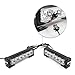FOXCID 2 X 6 LED 9 Modes Traffic Advisor Emergency Warning Vehicle Strobe Lights for Interior Roof/Dash/Windshield/Grille/Deck Universal Waterproof (White)
