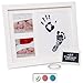BABY HANDPRINT KIT - BABY HANDPRINT AND BABY FOOTPRINT KIT - Unisex Keepsake Frames for Babies + Baby Shower Wishes Card 2-4x6 Photo Folder, Unique Baby Gift For Registry by Anes