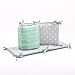 Mint Green and Grey Reversible Baby Crib Bumper - Native American Design