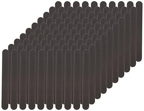 Flowery Disposable Nail File Cushion Core 180/400 Grit, Black, (Pack of 100)