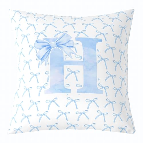 Cartoon H Bowknot Pillow Cover