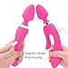 G-Spot Vibrator Waterproof Rechargeable Dildo Vibrator Adult Sex Toys for Women - Silicone Clitoris Vagina Stimulator Massager Sex Things for Couple-Pink