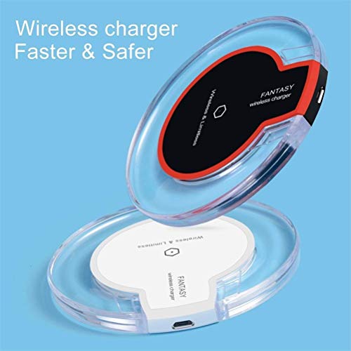 LQT Ltd New Ultra-Thin Crystal K9 Wireless Charger for iPhone X Mobile Phone Qi Fast Charge Wireless Charging Base Transmitter Round - Thumbnail 7