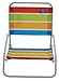 RIO Beach Wave 1-Position Beach Folding Sand Chair - Turquoise, Yellow, Lime, Red Stripes
