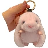 NZYDGXSY Fluffy Bunny Keychain,Cute Long Ears Rabbit Bunny keychain Plush Rabbit Fluffy Key Ring Bag Charm Purse Pendant (Pink)