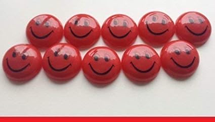10 Nuevos Asequible Smiley Imanes Rojo para Tablón de Anuncios ...