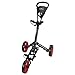 Caddymatic Golf X-Lite One-Click Folding Pull/Push Golf Cart Black/Red