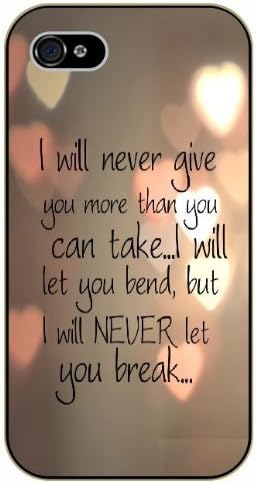 I will never give you more than you can take …I will let you bend, but I will never let you break - Bible verse iPhone 5 / 5s black plastic case / Christian Verses