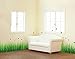 Alrens_DIY(TM) Cute Ladybugs Green Grass DIY Vinyl Baseboard Wall Sticker Home Decoration Kids Nursery Room Kindergarten Mural Living Room Decorative Decal