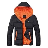 Tiljvks Winter Coats for Men with Hood Black