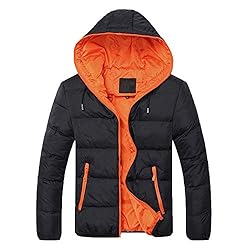 Tiljvks Winter Coats for Men with Hood Black