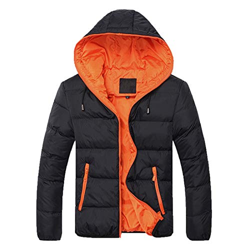 Tiljvks Winter Coats for Men with Hood Black