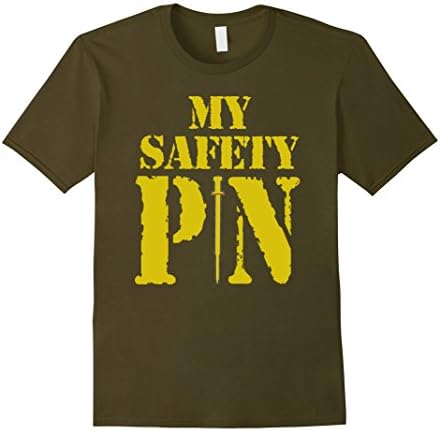 Men's My Safety Pin, AR-15 Firing Pin T-Shirt 2XL Olive