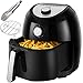 Air Fryer, 5.8 Quarts Air Fryers w/Accessories Cookbook, Grill Rack and Tongs Black