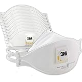 3M Aura Particulate Disposable Respirator 9211+ with Cool Flow Valve, N95, Smoke, Grinding, Sanding, Sawing, Sweeping, Woodworking, Dust, 10/Pack