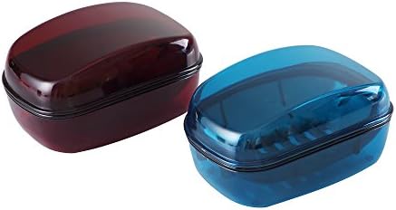 Efivs Arts 2 Pack Big Size Plastic Soap Case Holder Container Box Home Outdoor Hiking Camping Travel(5.8X4.7X3.1 inche)