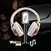 PowerLocus Wireless Bluetooth Headphones Over-Ear Ptouch, [30H Battery Playtime] with Touch Pad Control Wired Headsets HD Stereo Foldable Headphones with Mic for Cell Phones/PC/Laptops/TVthumb 2