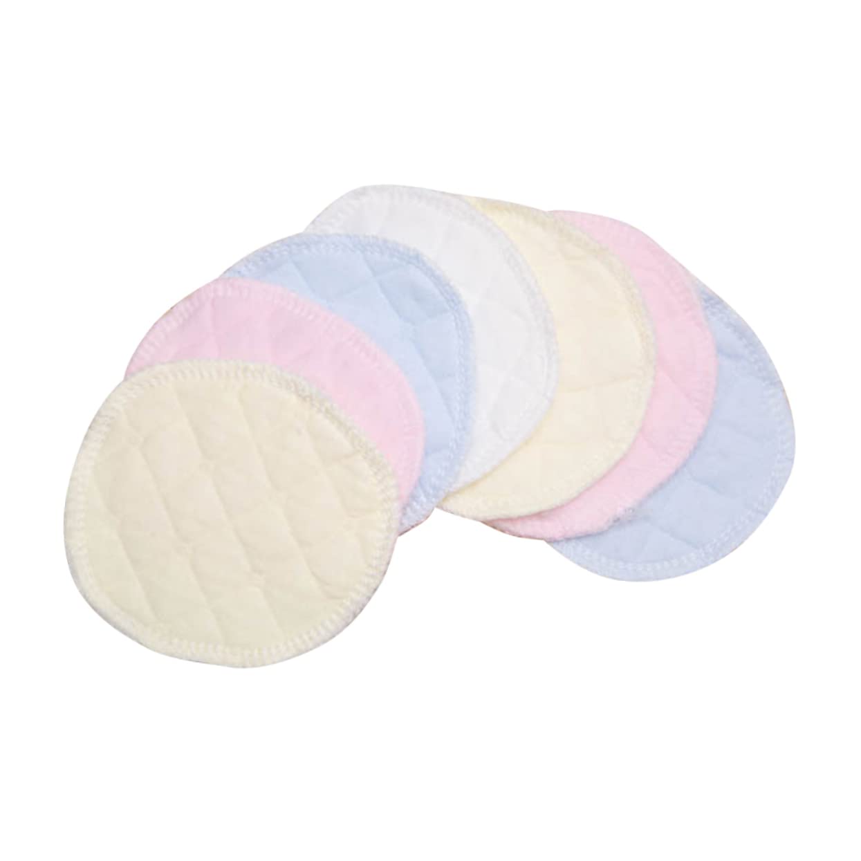 Beatifufu 6pcs Washable Nursing Pads Anti-galactorrhea Protection Absorbent Breast Feeding Pads with Leakproof Liner Soft Cotton Random Colors for Maternity Use