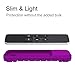 Fintie Protective Case for Apple TV 4K/ HD Siri Remote (1st Gen) - Honey Comb Lightweight Anti Slip Shockproof Silicone Cover for Apple TV 4K 5th 4th Gen Siri Remote Controller, Purple