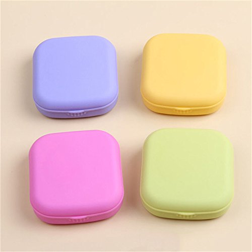 Eshylala Cute Pocket Mini Contact Lens Case Box Travel Kit Easy Carry Mirror Container Holder - Thumbnail 2