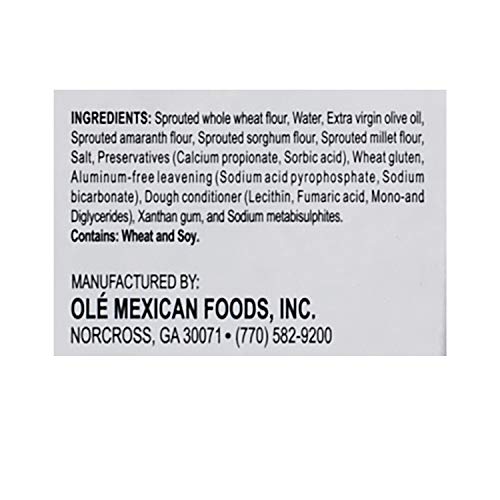 Ole Xtreme Wellness Sprouted Whole Grains Flour Tortillas | 8" Size | 8 Count Each Pack | 6 Pack CaseHealthy Life Style.
