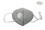 JessPad Mouth Mask Anti Pollution Mask Unisex Outdoor Protection Anti Dust Mask with Valve Filter Gray 10 pcs/pack