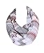 Lucky Leaf Women Large Lightweight Cozy Infinity Loop Scarf Chevron Zig Zag Print (Grey)