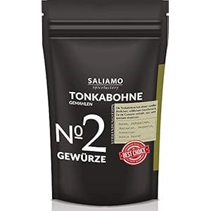 100g Tonkabohnen gemahlen, Wildsammlung (Brasilien), Vanille Ersatz, süß aromatisch , zum verfeinern von Gebäck, Kuchen…