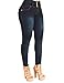 Curvify High Waisted Butt Lifting Stretch Jeans | Slimming Lift Skinny Jeans 837 (Natty Blue-6)