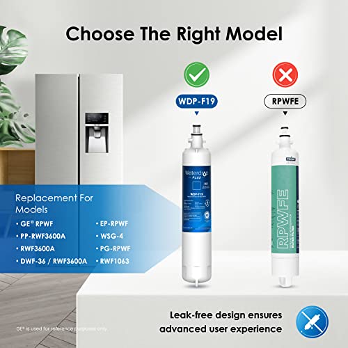 Waterdrop Plus RPWF Refrigerator Water Filter, Replacement for GE® RPWF
