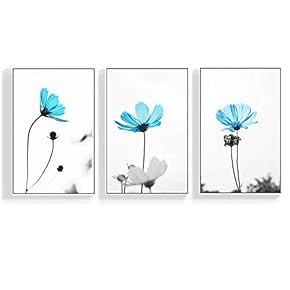 3 Piece Canvas Wall Art for Living Room, Bedroom Green Plants Framed Canvas Prints for Home Decoration Ready to Hang - 16"x24"x3 Panels