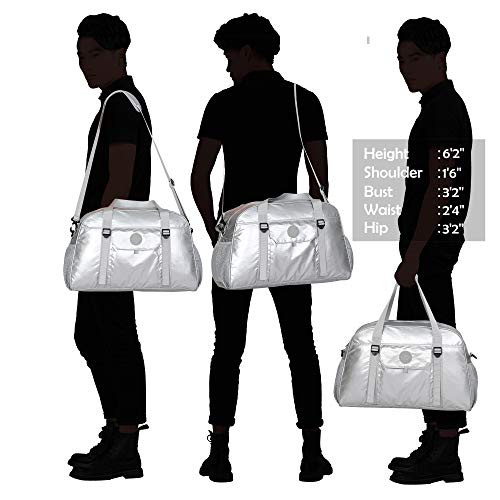 Hynes Eagle Yoga Mat Bag Sport Duffel for Gym Travel Bag 35L Silver 2018