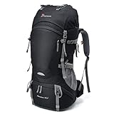 MOUNTAINTOP 55L/65L Internal Frame Backpack Hiking Backpack with Rain Cover