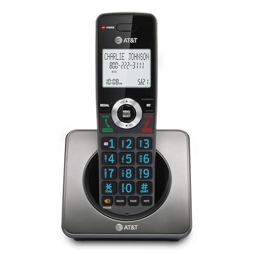 Photo 1 of AT&T GL2101 DECT 6.0 Cordless Home Phone with Call Block, Caller ID, Full-Duplex Handset Speakerphone, 2" White Backlit Display, Lighted Keypad (Graphite & Black)