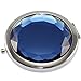 KOLIGHT Double Sides (One is Normal,Another is Magnifying) Portable Foldable Pocket Metal Makeup Compact Mirror Woman Cosmetic Mirror (Blue)