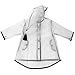 PERTTY Kids Rain Poncho Boys Raincoat Girls Durable Translucent Rain Cape, Outdoor Accessory for Travel, Picnic, Camping, Portable Rain Wear with Hat Hood Unisex for Children, Transparent (L)