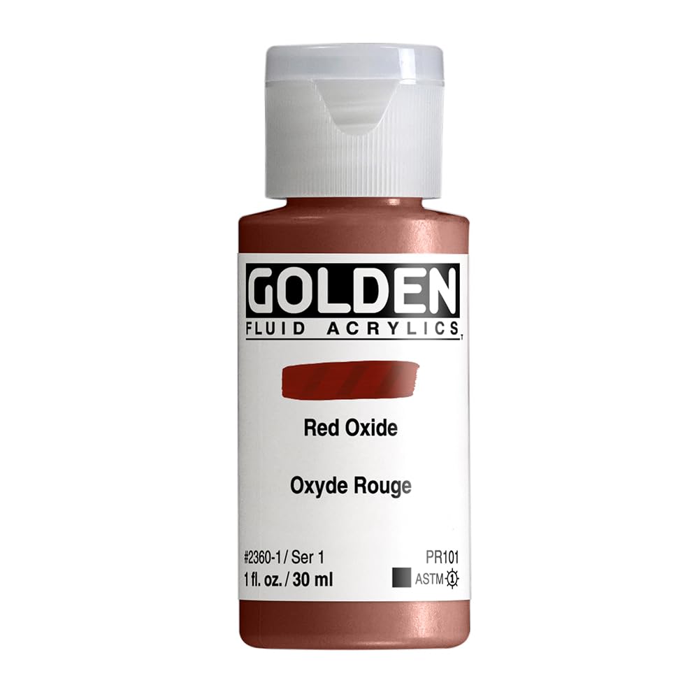 Pro-Art Red Oxide -Golden Fluid Acrylic, Acrylic, Multicolour