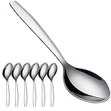 Serving Spoons Buffet, Stainless Steel Serving Salad Spoon, Elegant Life Large Buffet Party Banquet Flatware Kitchen Basics Tablespoons Set of 6, 9.8 Inch