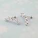 Gorgeous Pure Surgical Stainless Steel Climber Cartilage Earring, Cartilage Stud Long Bar Earring