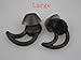 New Replacement Noise Isolation Earbuds 3 Pairs (S, M, L) with Extra Layer Comfort Eartips for Bose QC20 QC20i SoundSport SIE2 SIE2i IE2 IE3 in Ear Earphones (Black)