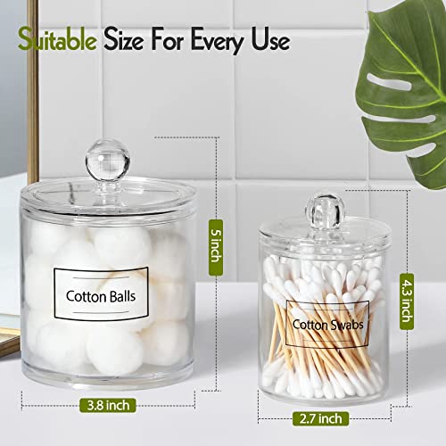 3 Pack Qtip Holder Dispenser for Cotton Ball, Cotton Swab, Cotton Round