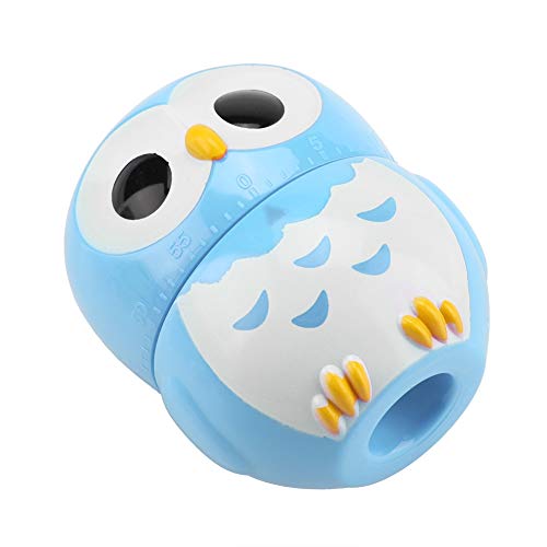 Rosvola Mechanical Timer, Cute Owl Shape Manual Cooking Counters Clock for Kitchen(Blue) - Thumbnail 7