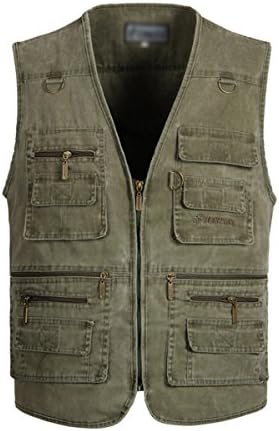 Men's Fishing Vest Multi Pockets Plus Size Photography Outdoor Climbing Causual Tactical Multi Use Vest