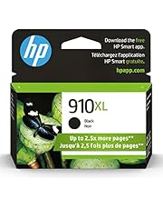 Original HP 910XL Black High-yield Ink Cartridge | Works with HP OfficeJet 8010, 8020 Series, HP OfficeJet Pro 8020, 8030 Series | Eligible for Instant Ink | 3YL65AN