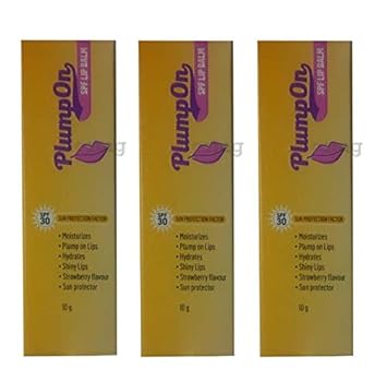 Plumpon Lip Balm Strawberry SPF 30 (pack of 3) 30gram