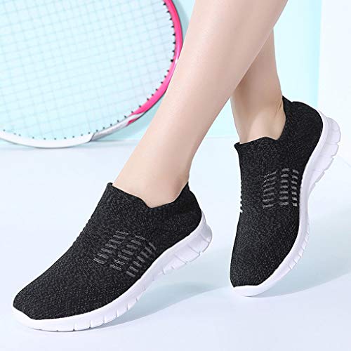 Fainosmny Women Work Shoes Soft Bottom Sport Running Shoes Pea Shoes Junior Girl Back to School Sneakers Dark Gray - Thumbnail 4