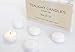 Clear White Tea Lights Candles - 5 Hour Long Burning Unscented White Tealight Candles in Clear Plastic Cups for Home, Wedding, Holiday, Shabbat, Restaurants, Spa or as a Emergency Candle - Set of 125