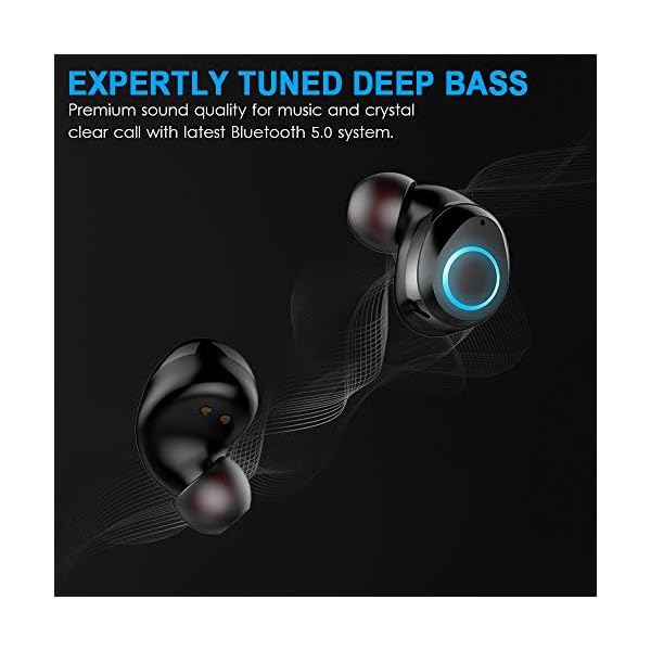 Wireless Headphones, Wireless Earbuds [Super Light] Bluetooth 5.1 Headphones with Type-C Charging Case, Wireless…